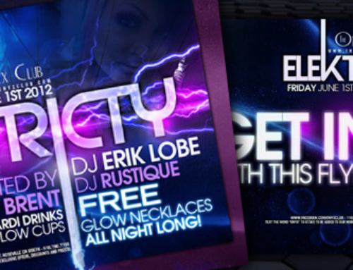 Elektricity Flyer for The Onyx Club in Roseville Ca